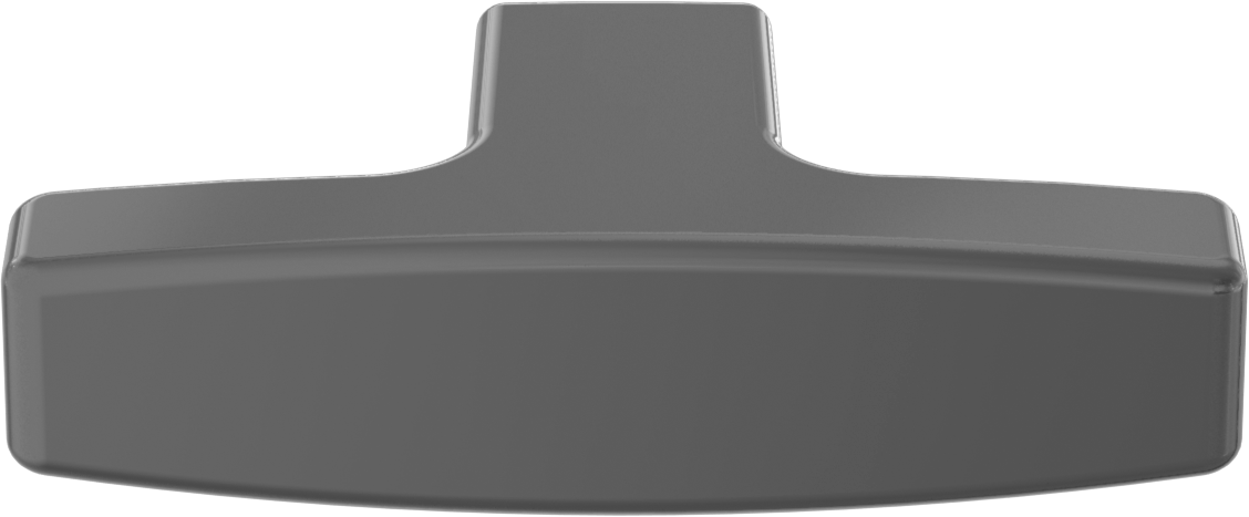 Açık Uçlu Çekme Kolu, İki Kollu, M10 x 16 mm Dişli Delik, Plastik Kaplı Alüminyum
