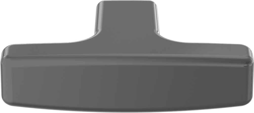 Açık Uçlu Çekme Kolu, İki Kollu, Dişsiz, Plastik Kaplı Alüminyum, 33 mm Yüksek Başlık