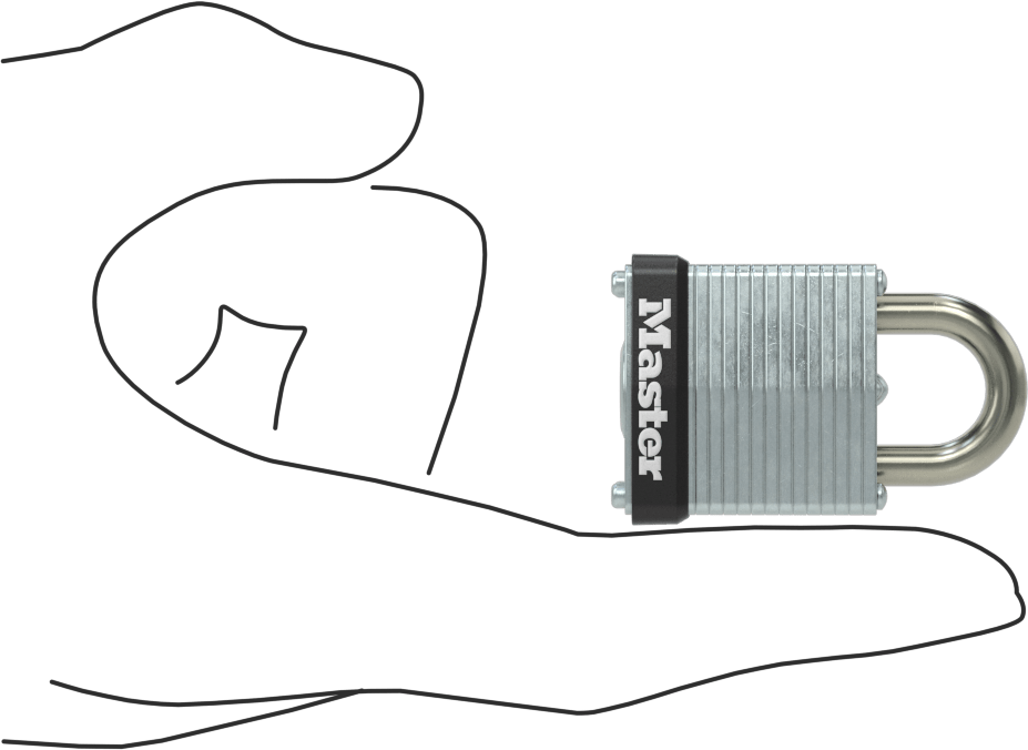 Lamine Çelik Gövdeli Asma Kilit, Master Lock 105, 1/2" Dikey Kelepçe Boşluğu