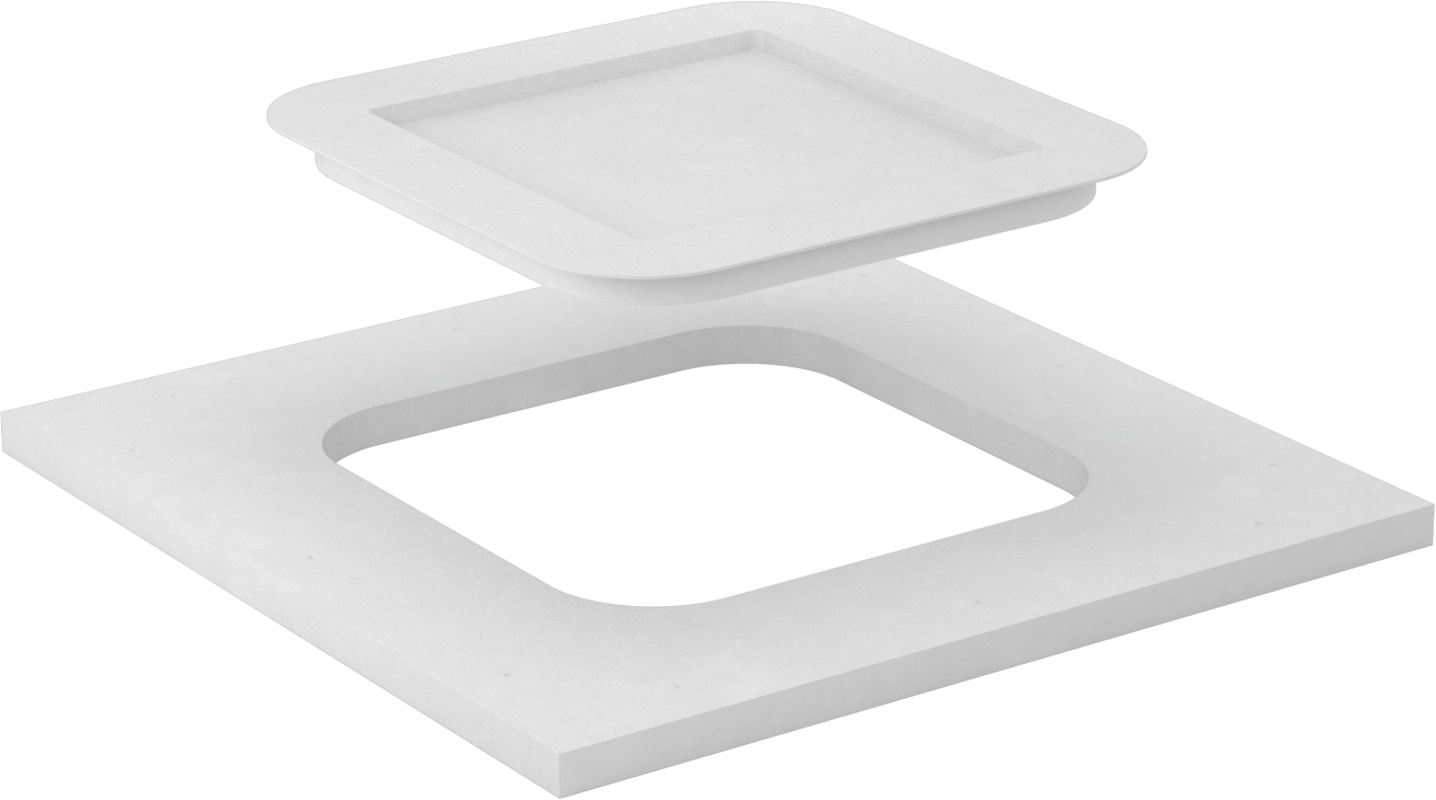 Alçıpan Flanşlı Gömme Montajlı Erişim Paneli, 15“ Yükseklik x 15” Genişlik Açıklık için