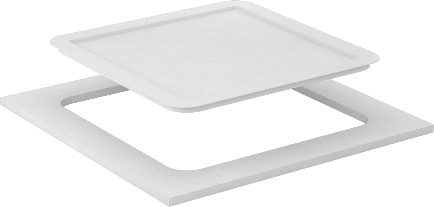 Alçıpan Flanşlı Gömme Montajlı Erişim Paneli, 24“ Yükseklik x 24” Genişlik Açıklık için