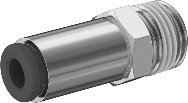 Hava için Kesme Özellikli Baskı ile Bağlantı Elemanı, Düz Adaptör, 4 mm Boru Dış Çapı x 1/8 BSPT Erkek