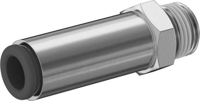 Hava için Kesme Özellikli Baskı ile Bağlantı Elemanı, Düz Adaptör, 6 mm boru dış çapı x 1/8 BSPT erkek
