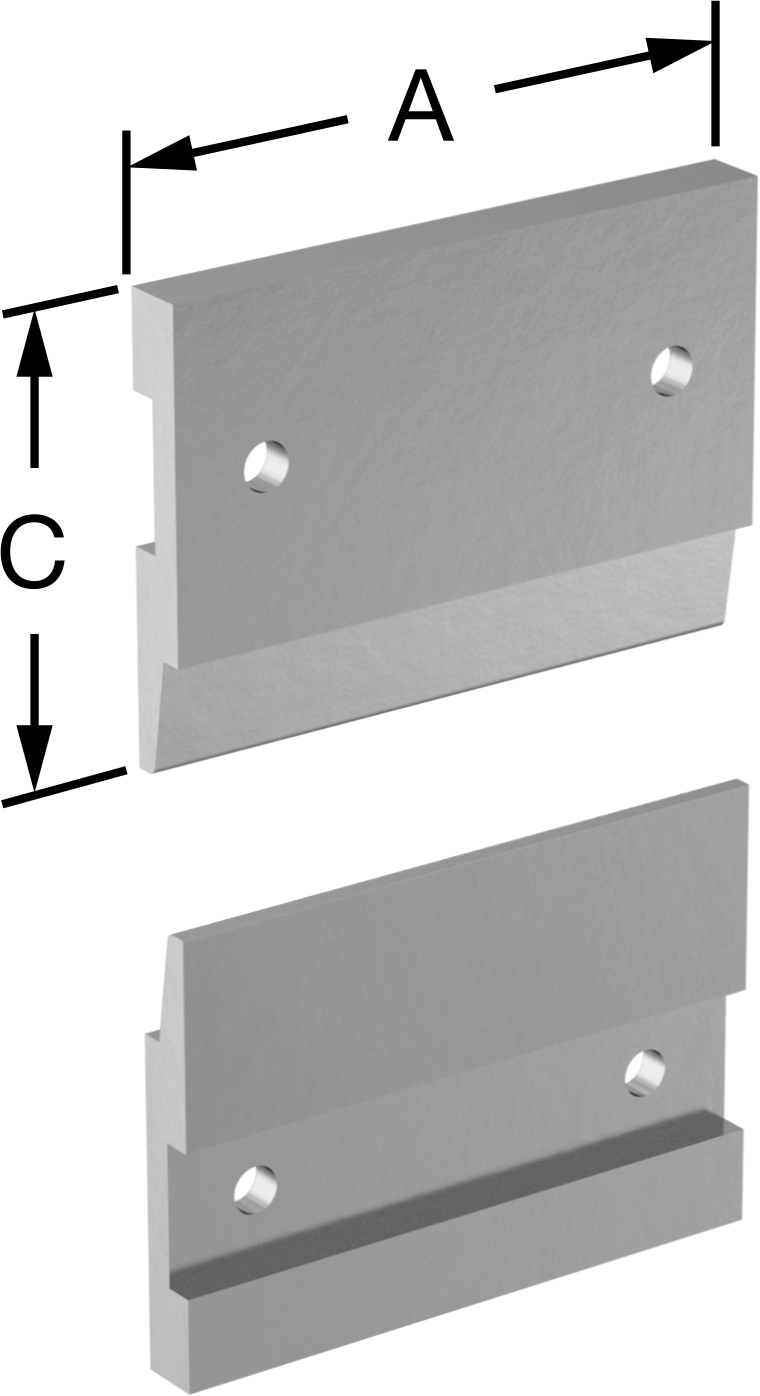 Çıkarılabilir Panel Asma Braketi, Alüminyum, 2-1/2" Genişlik, 1-3/4" Yükseklik, 6 Çift