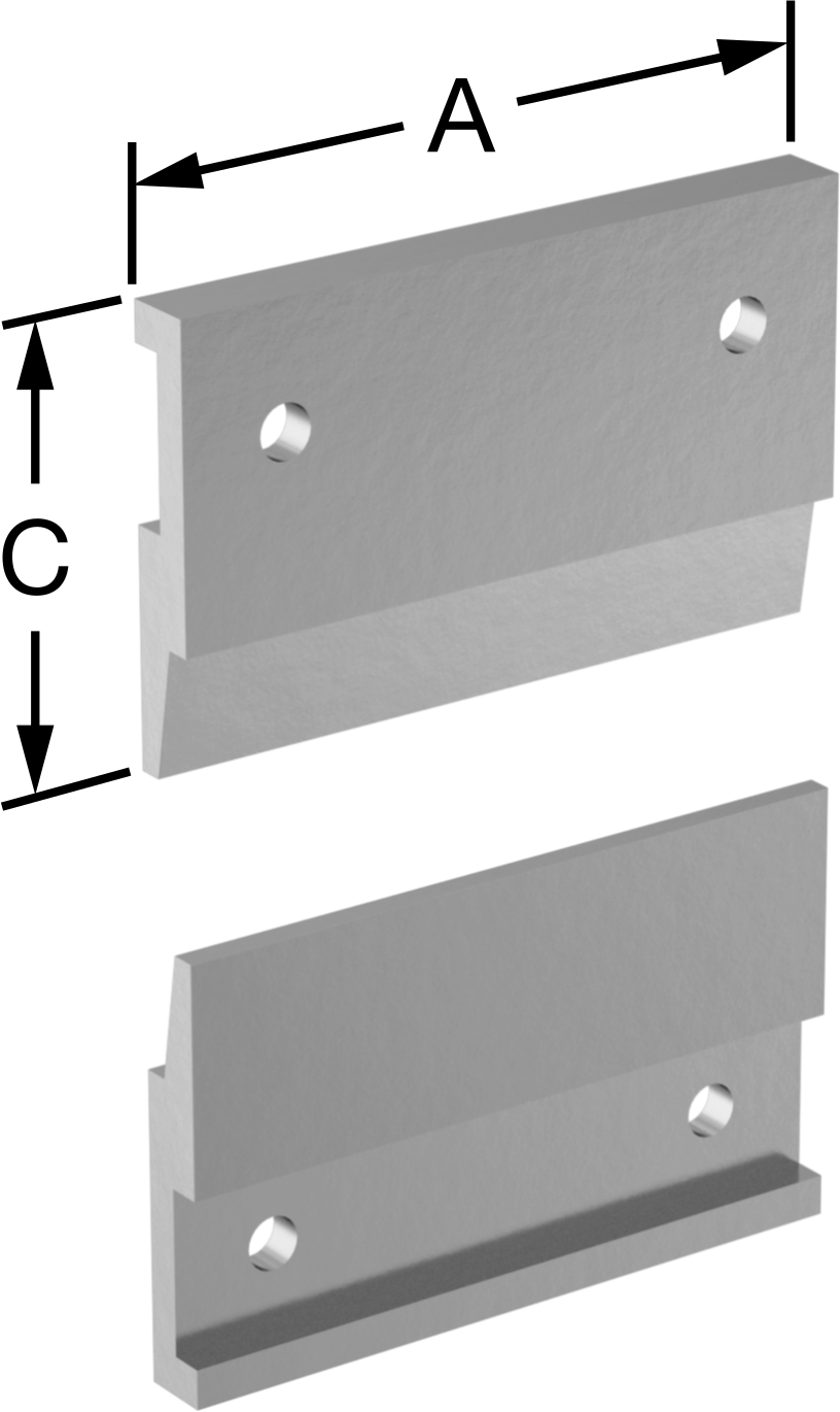 Çıkarılabilir Panel Asma Braketi, Alüminyum, 2-1/2" Genişlik, 1-1/2" Yükseklik, 6 Çift