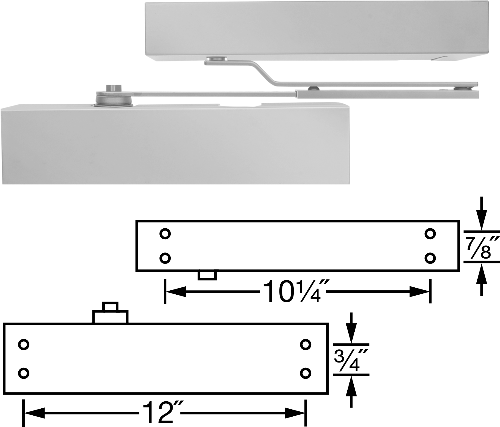 Yangın Alarmı ile Çalışan Kapı Kapatıcı, Rixson-Firemark 0600, 24V AC/24V DC