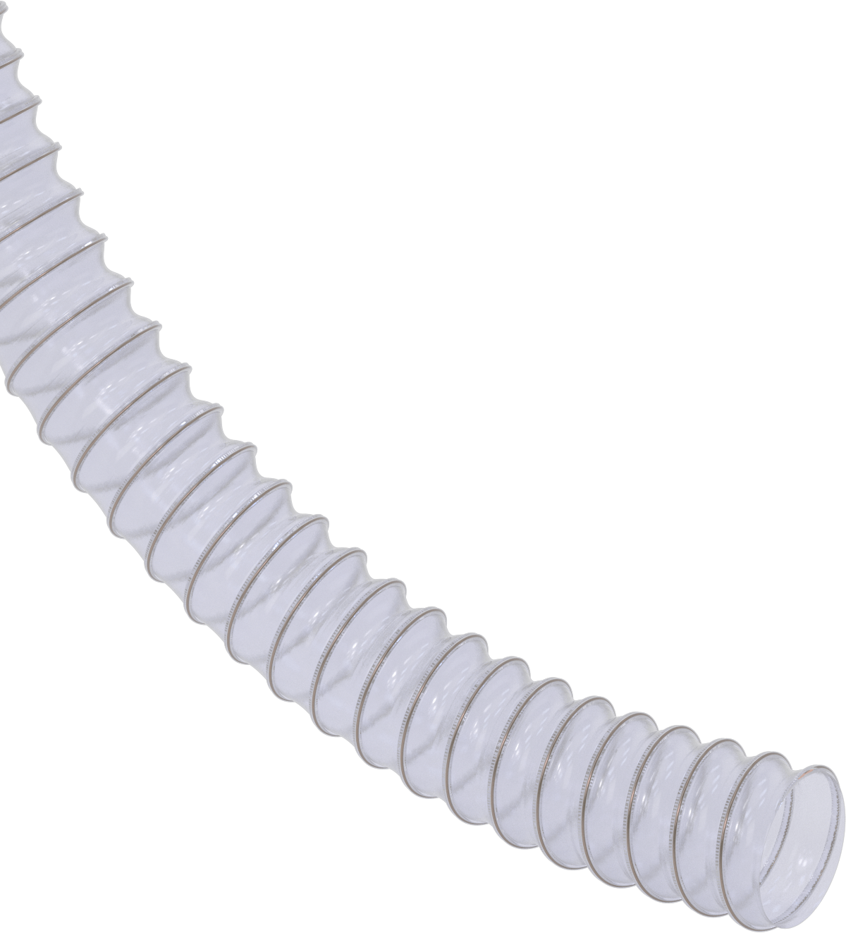 Alev Dirençli Kanal Hortumu, Ağaç Yongaları ve Plastik Peletler için, 6" ID, 6-7/16" OD