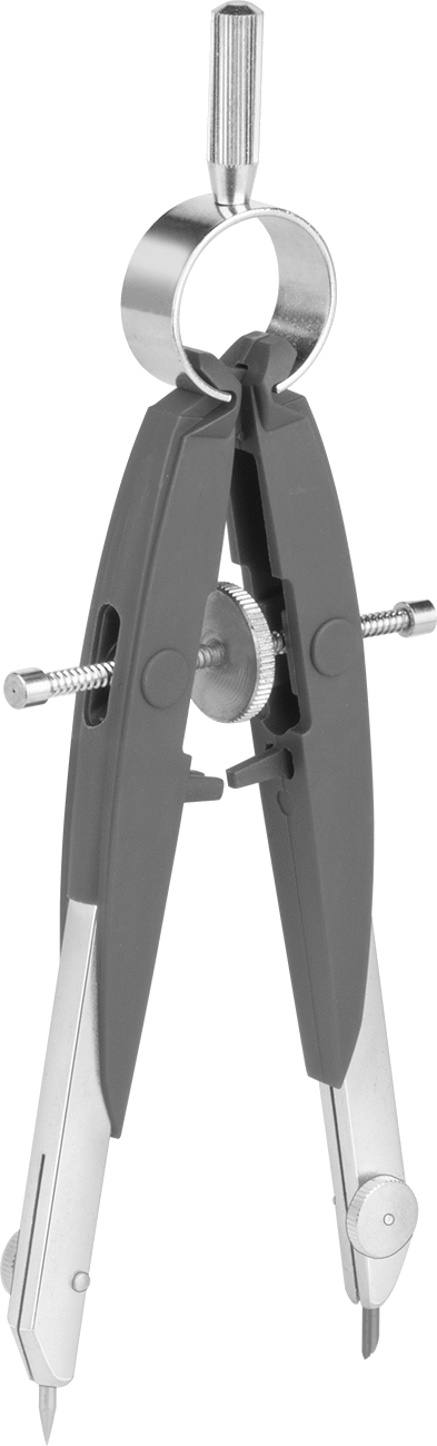 Çizim Pergeli, Galvanizli Pirinç, 8-7/8" Maksimum Daire Çapı