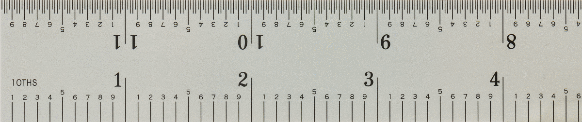 Paslanmaz Çelik Cetvel, 12" Uzunluk, 1" Genişlik, 3/64" Kalınlık