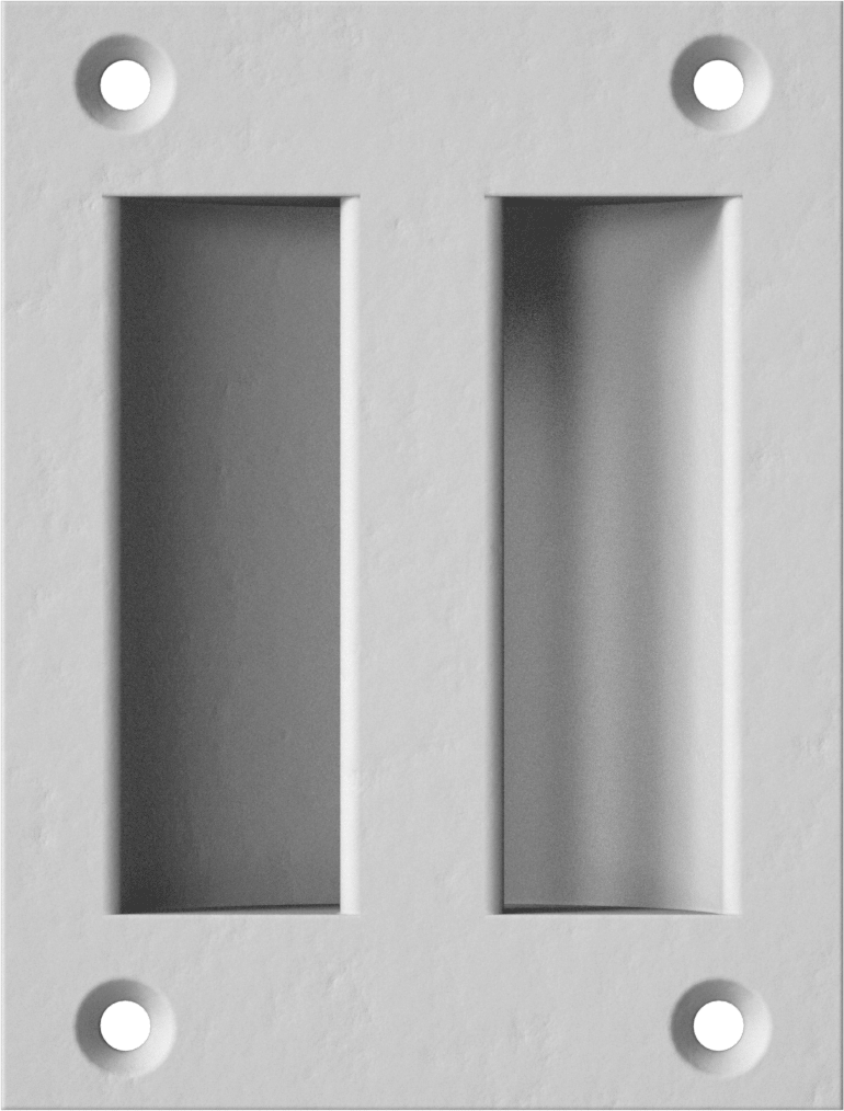 Dişsiz Delikli Gömme Çekme Kolu, Kahverengi Toz Boyalı Demir, 6-3/4“ Yükseklik x 5-1/8” Genişlik