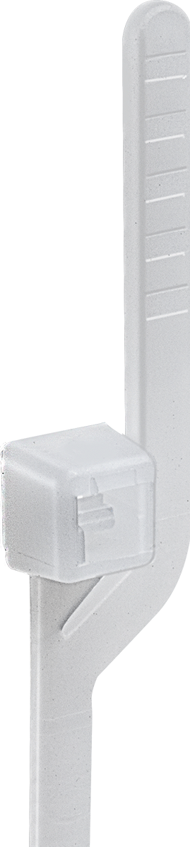 Kolay Çıkarılabilir Kablo Bağı, Yırtılabilir, Polipropilen, 5-1/2" Uzunluk, 1-1/4" Maksimum Demet Çapı