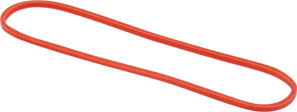 Lastik Bantlar, Kırmızı Doğal Kauçuk, Boyut 20, 1/16“ Genişlik x 4” Uzunluk