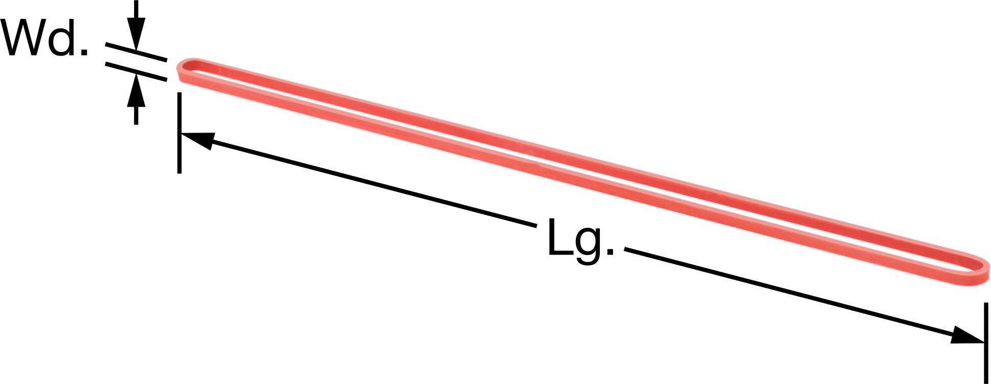 Doğal Lastik Bantlar, Boyut 142, 1/8“ Genişlik x 8-1/2” Uzunluk