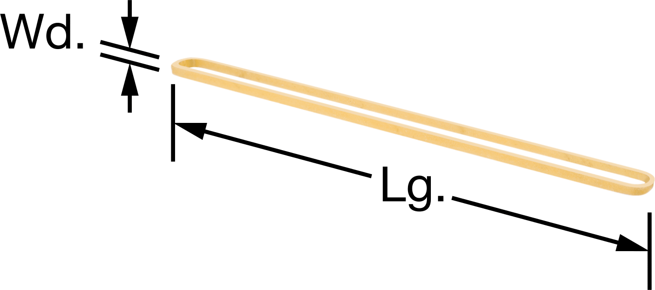Doğal Lastik Bantlar, Boyut 18, 1/16“ Genişlik x 3” Uzunluk