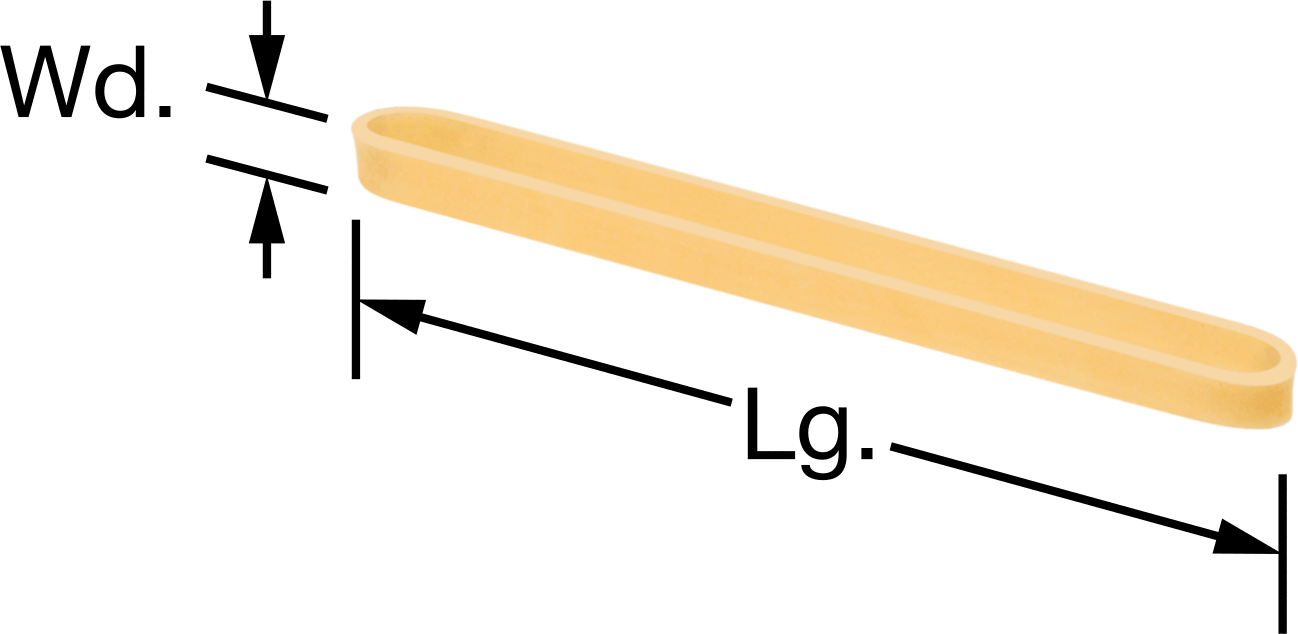 Doğal Lastik Bantlar, Boyut 31, 1/8“ Genişlik x 2-1/2” Uzunluk