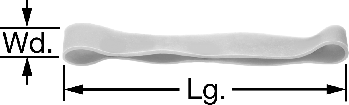 Lastik Bantlar, Kırmızı Doğal Kauçuk, Boyut 35, 1/8“ Genişlik x 4-1/2” Uzunluk