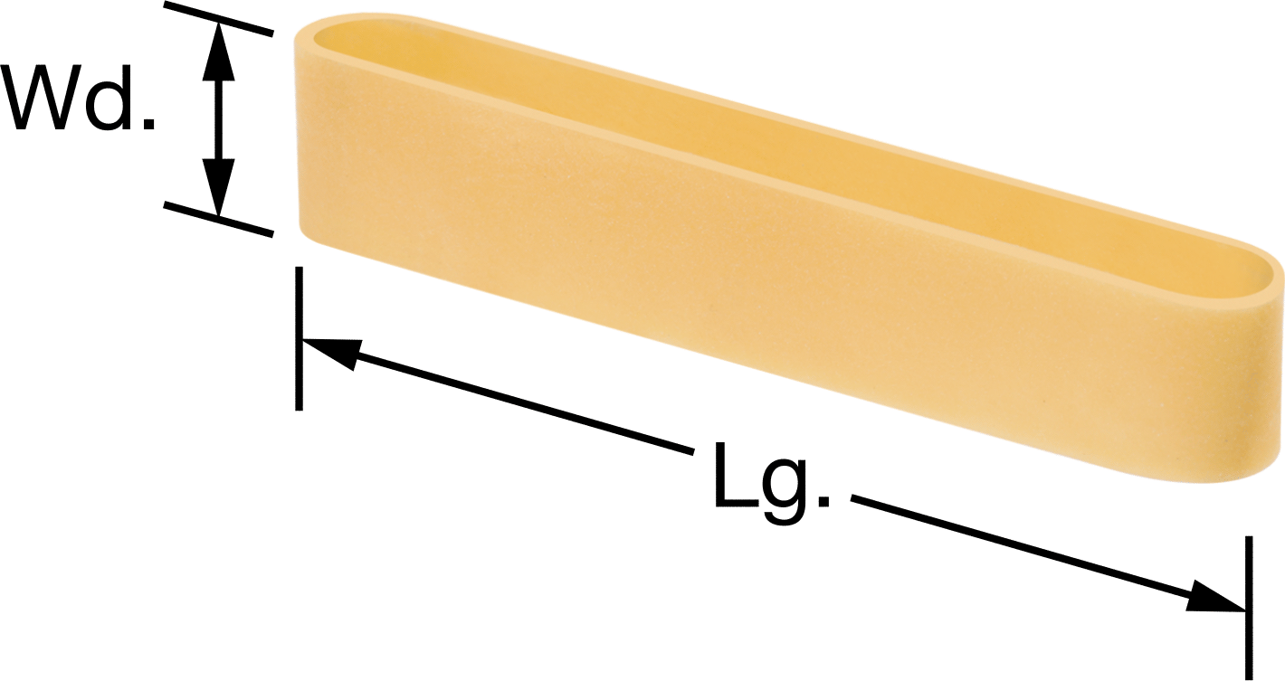 Doğal Lastik Bantlar, 84 numaralı, 1/2“ Genişlik x 3-1/2” Uzunluk