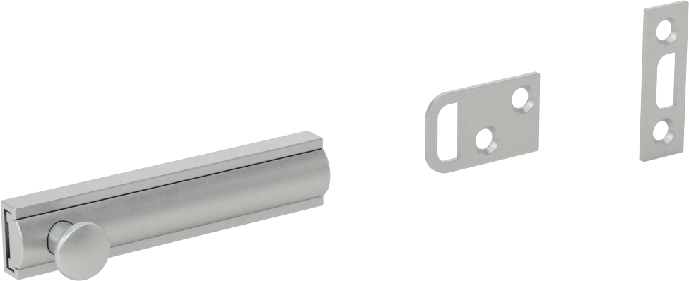 Kurcalamaya Dayanıklı Kayar Cıvata Mandalı, Krom Kaplı Pirinç, 3" x 5/8"