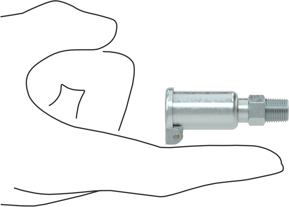 Straight Oil Cup with Wick Feed, 1/8 NPT Male Outlet, 1/16 FL oz Capacity 