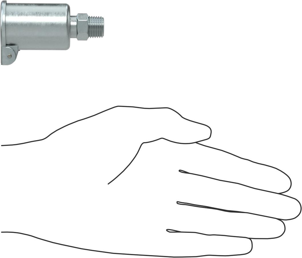 Straight Oil Cup with Wick Feed, 1/4 NPT Male Outlet, 5/8 FL oz Capacity 