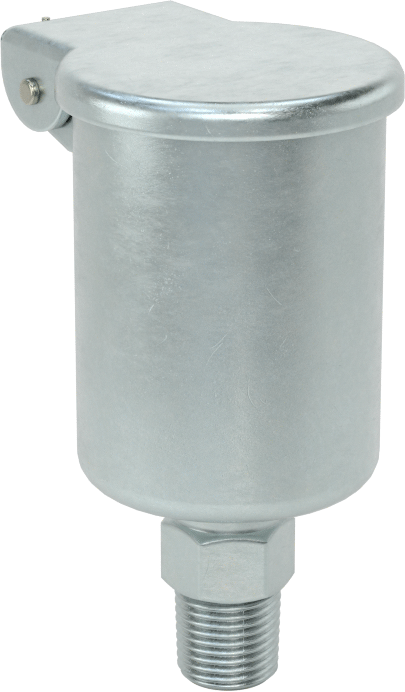 Straight Oil Cup with Wick Feed, 1/8 NPT Male Outlet, 5/8 FL oz Capacity 