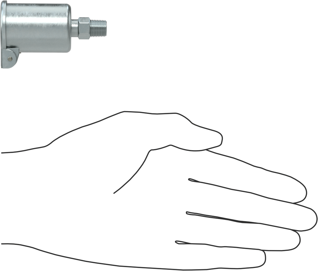 Straight Oil Cup with Wick Feed, 1/8 NPT Male Outlet, 5/8 FL oz Capacity 