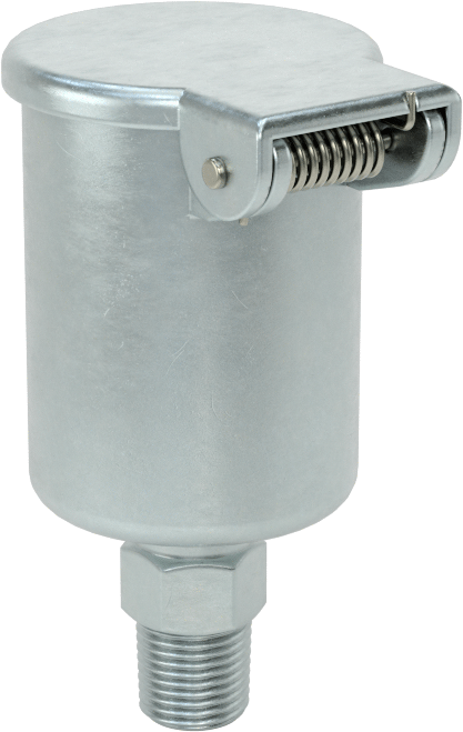 Straight Oil Cup with Wick Feed, 1/8 NPT Male Outlet, 5/8 FL oz Capacity 