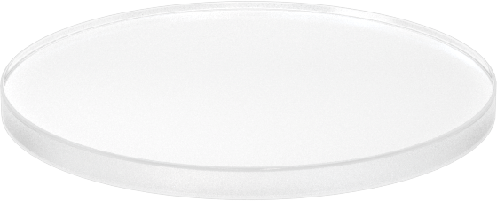 Şeffaf Çizilmeye ve UV Işınlarına Dayanıklı Döküm Akrilik Disk, 1/8" Uzunluk, 2 inç Çap