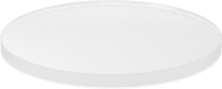 Şeffaf Çizilmeye ve UV Işınlarına Dayanıklı Döküm Akrilik Disk, 1/8" Uzunluk, 2 inç Çap