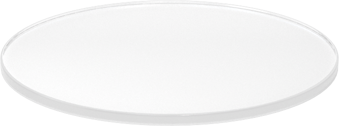 Şeffaf Çizilmeye ve UV Işınlarına Dayanıklı Döküm Akrilik Disk, 1/8" Uzunluk, 4" Çap