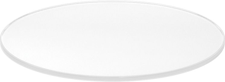 Şeffaf Çizilmeye ve UV Işınlarına Dayanıklı Döküm Akrilik Disk, 1/8" Uzunluk, 6" Çap