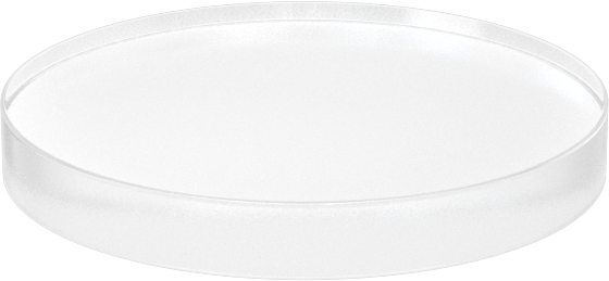 Şeffaf Çizilmeye ve UV Işınlarına Dayanıklı Döküm Akrilik Disk, 1/4" Uzunluk, 2 inç Çap