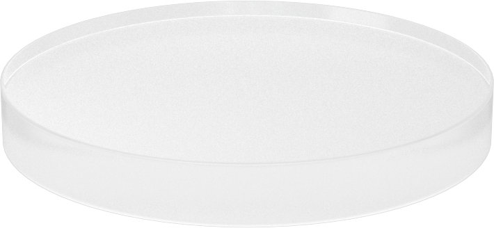 Şeffaf Çizilmeye ve UV Işınlarına Dayanıklı Döküm Akrilik Disk, 1/4" Uzunluk, 2 inç Çap