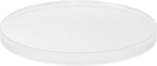 Şeffaf Çizilmeye ve UV Işınlarına Dayanıklı Döküm Akrilik Disk, 1/4" Uzunluk, 3" Çap