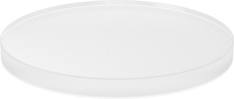 Şeffaf Çizilmeye ve UV Işınlarına Dayanıklı Döküm Akrilik Disk, 1/4" Uzunluk, 3" Çap