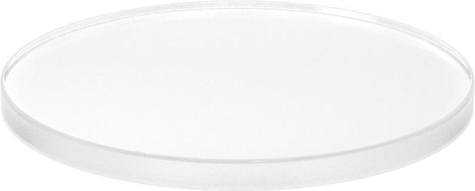 Şeffaf Çizilmeye ve UV Işınlarına Dayanıklı Döküm Akrilik Disk, 1/4" Uzunluk, 4" Çap