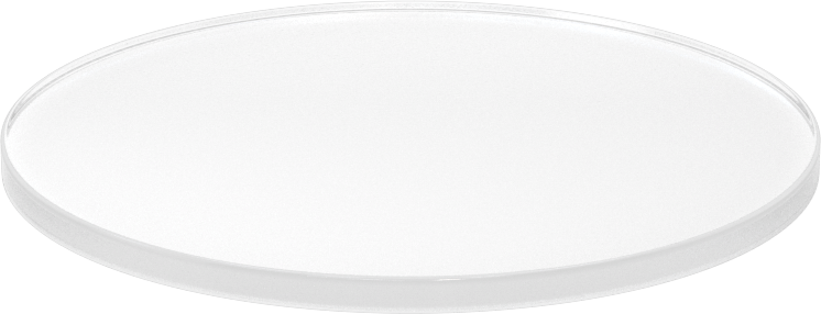 Şeffaf Çizilmeye ve UV Işınlarına Dayanıklı Döküm Akrilik Disk, 1/4" Uzunluk, 6" Çap