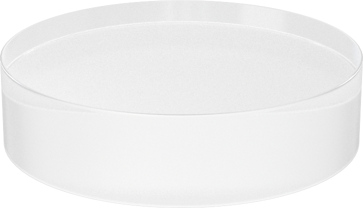 Şeffaf Çizilmeye ve UV Işınlarına Dayanıklı Döküm Akrilik Disk, 1/2" Uzunluk, 2 inç Çap