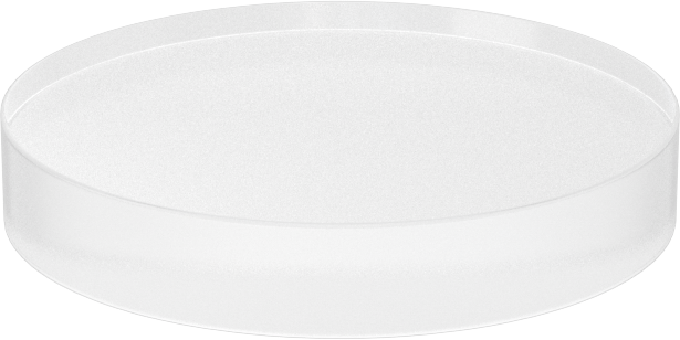 Şeffaf Çizilmeye ve UV Işınlarına Dayanıklı Döküm Akrilik Disk, 1/2" Uzunluk, 3" Çap