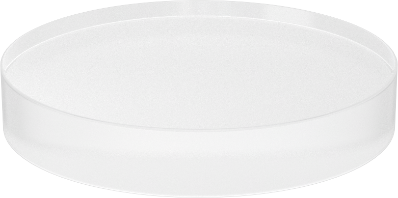 Şeffaf Çizilmeye ve UV Işınlarına Dayanıklı Döküm Akrilik Disk, 1/2" Uzunluk, 3" Çap