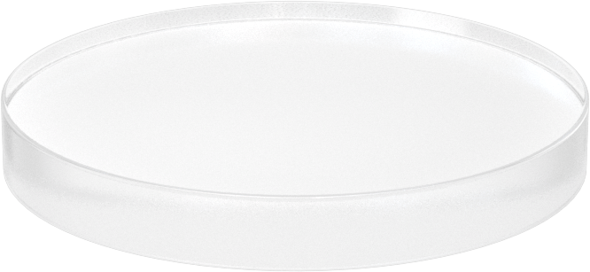 Şeffaf Çizilmeye ve UV Işınlarına Dayanıklı Döküm Akrilik Disk, 1/2" Uzunluk, 4" Çap
