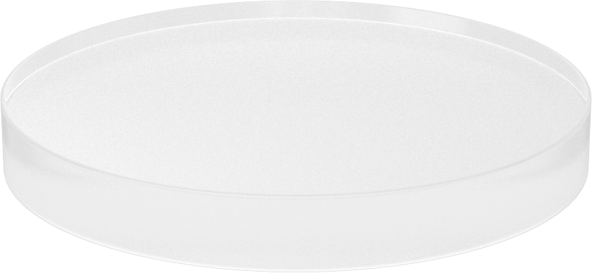 Şeffaf Çizilmeye ve UV Işınlarına Dayanıklı Döküm Akrilik Disk, 1/2" Uzunluk, 4" Çap