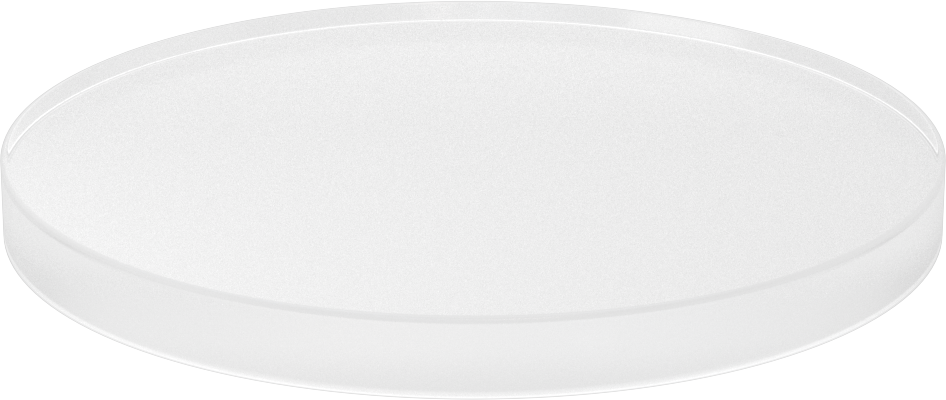 Şeffaf Çizilmeye ve UV Işınlarına Dayanıklı Döküm Akrilik Disk, 1/2" Uzunluk, 6" Çap