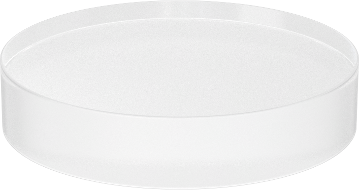 Şeffaf Çizilmeye ve UV Işınlarına Dayanıklı Döküm Akrilik Disk, 1" Uzunluk, 5" Çap