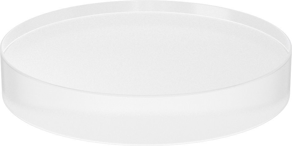 Şeffaf Çizilmeye ve UV Işınlarına Dayanıklı Döküm Akrilik Disk, 1" Uzunluk, 6" Çap
