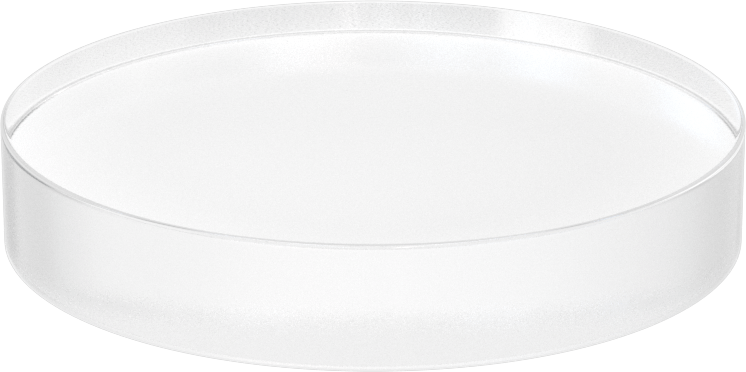 Şeffaf Çizilmeye ve UV Işınlarına Dayanıklı Döküm Akrilik Disk, 1" Uzunluk, 6" Çap