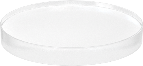 Şeffaf Çizilmeye ve UV Işınlarına Dayanıklı Döküm Akrilik Disk, 1/8" Uzunluk, 1" Çap