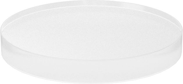 Şeffaf Çizilmeye ve UV Işınlarına Dayanıklı Döküm Akrilik Disk, 1/8" Uzunluk, 1" Çap