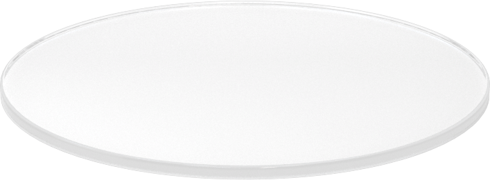 Şeffaf Çizilmeye ve UV Işınlarına Dayanıklı Döküm Akrilik Disk, 1/8" Uzunluk, 5" Çap