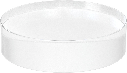 Şeffaf Çizilmeye ve UV Işınlarına Dayanıklı Döküm Akrilik Disk, 1/4" Uzunluk, 1" Çap